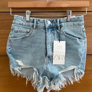 Unworn Denim Zara High Rise Shorts (with tag!)